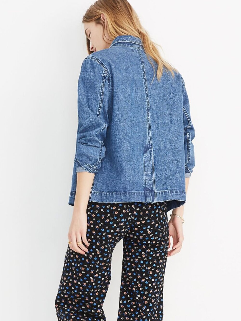 Madewell Denim Patch Pocket Chore Coat MEDIUM women jeans - Picture 14 of 14